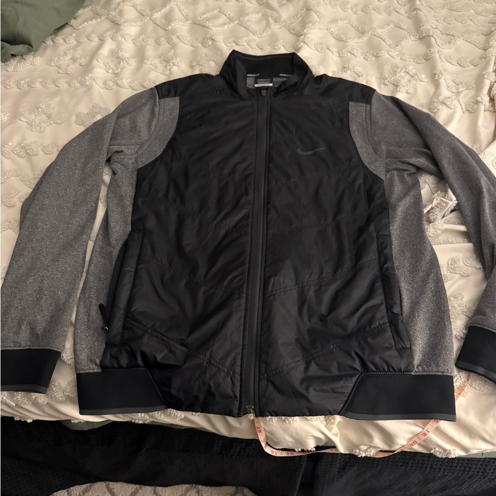 Nike Golf Black and Gray Windbreaker with Sporty Design